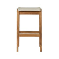 Laurent Backless Teak Outdoor Bar Stool