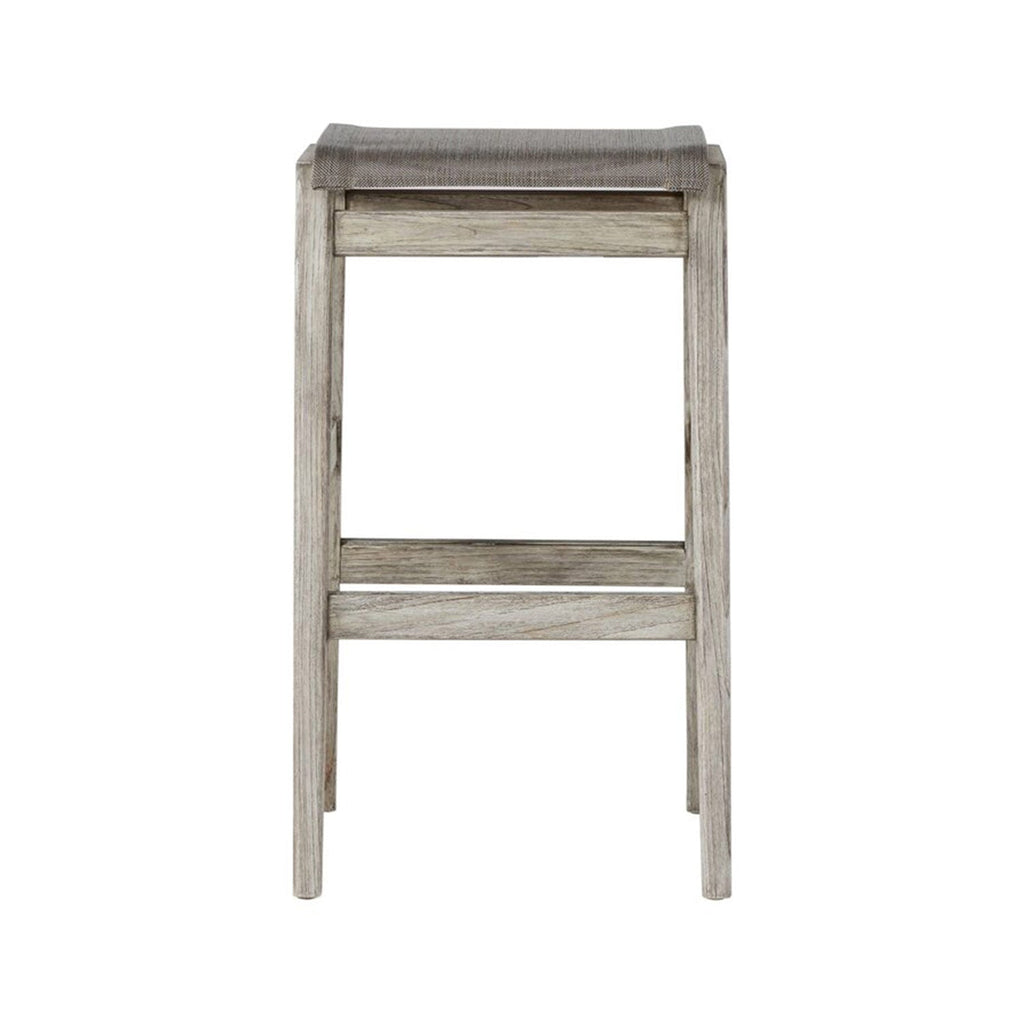 Laurent Backless Teak Outdoor Bar Stool