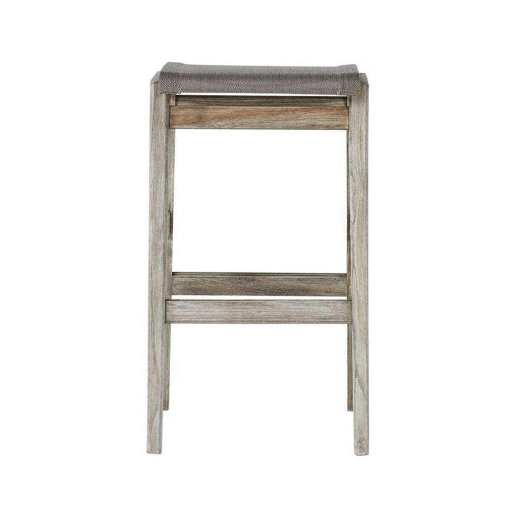 Laurent Backless Teak Outdoor Bar Stool