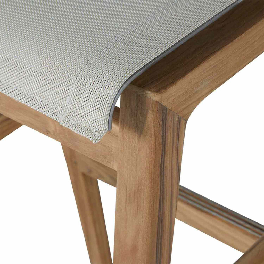 Laurent Backless Teak Outdoor Bar Stool