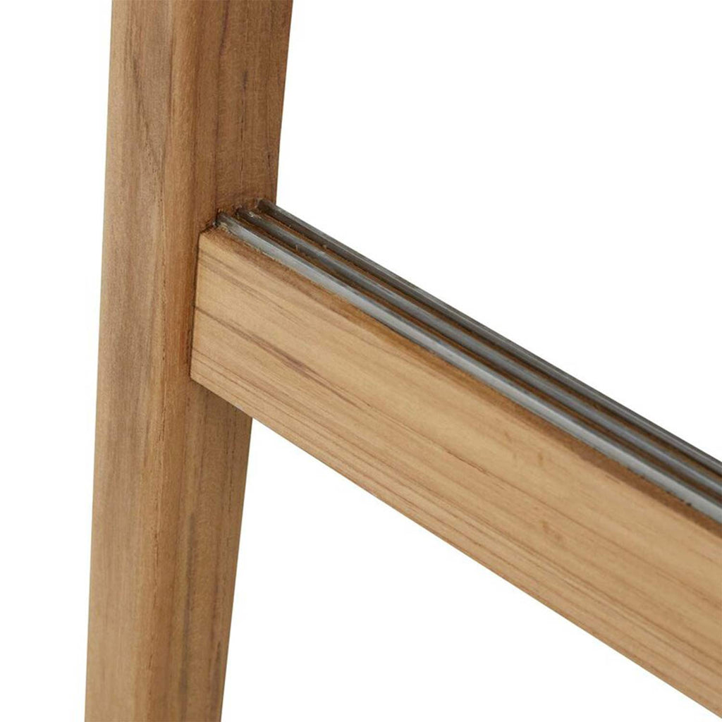 Laurent Backless Teak Outdoor Bar Stool