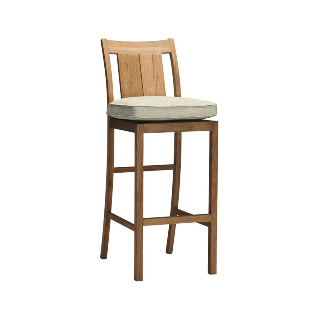 Leopold Armless Teak Outdoor Bar Stool