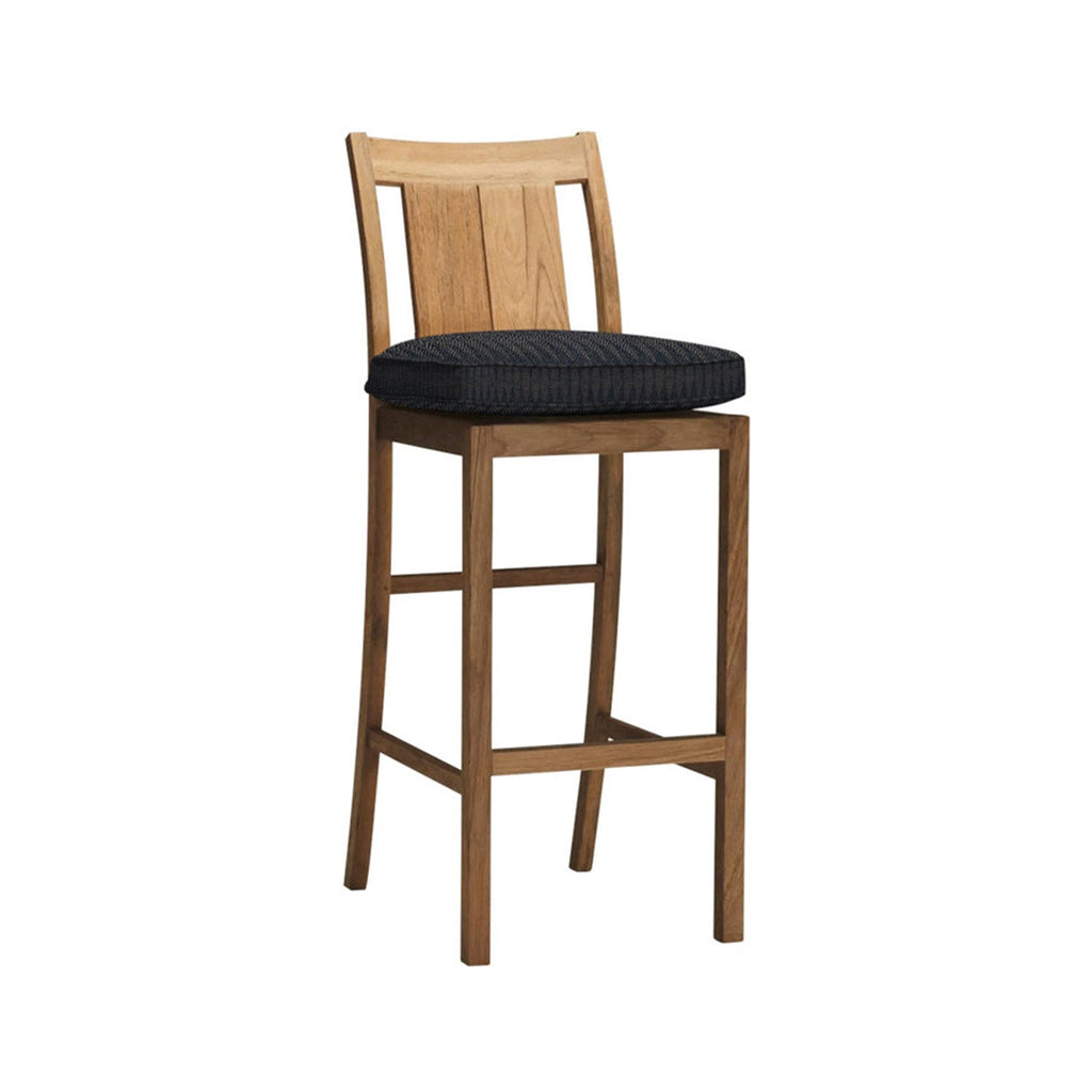Leopold Armless Teak Outdoor Bar Stool
