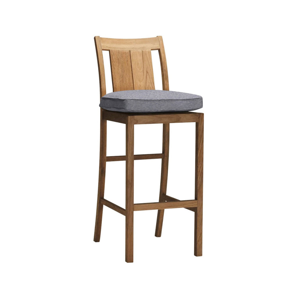 Leopold Armless Teak Outdoor Bar Stool