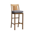 Leopold Armless Teak Outdoor Bar Stool