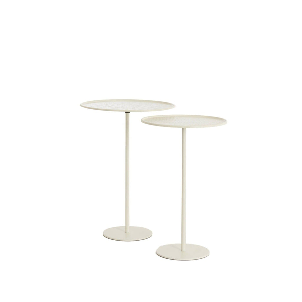Limberg Cream Metal Side Tables- Set of 2