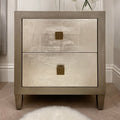 Lockett Luxury Silver & Bronze Bedside Table