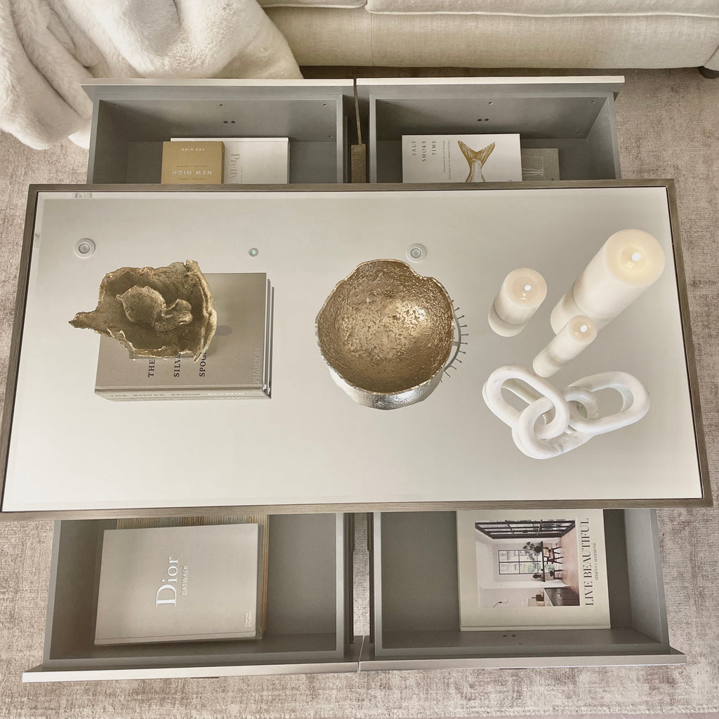 Lockett Premium Silver & Bronze Coffee Table