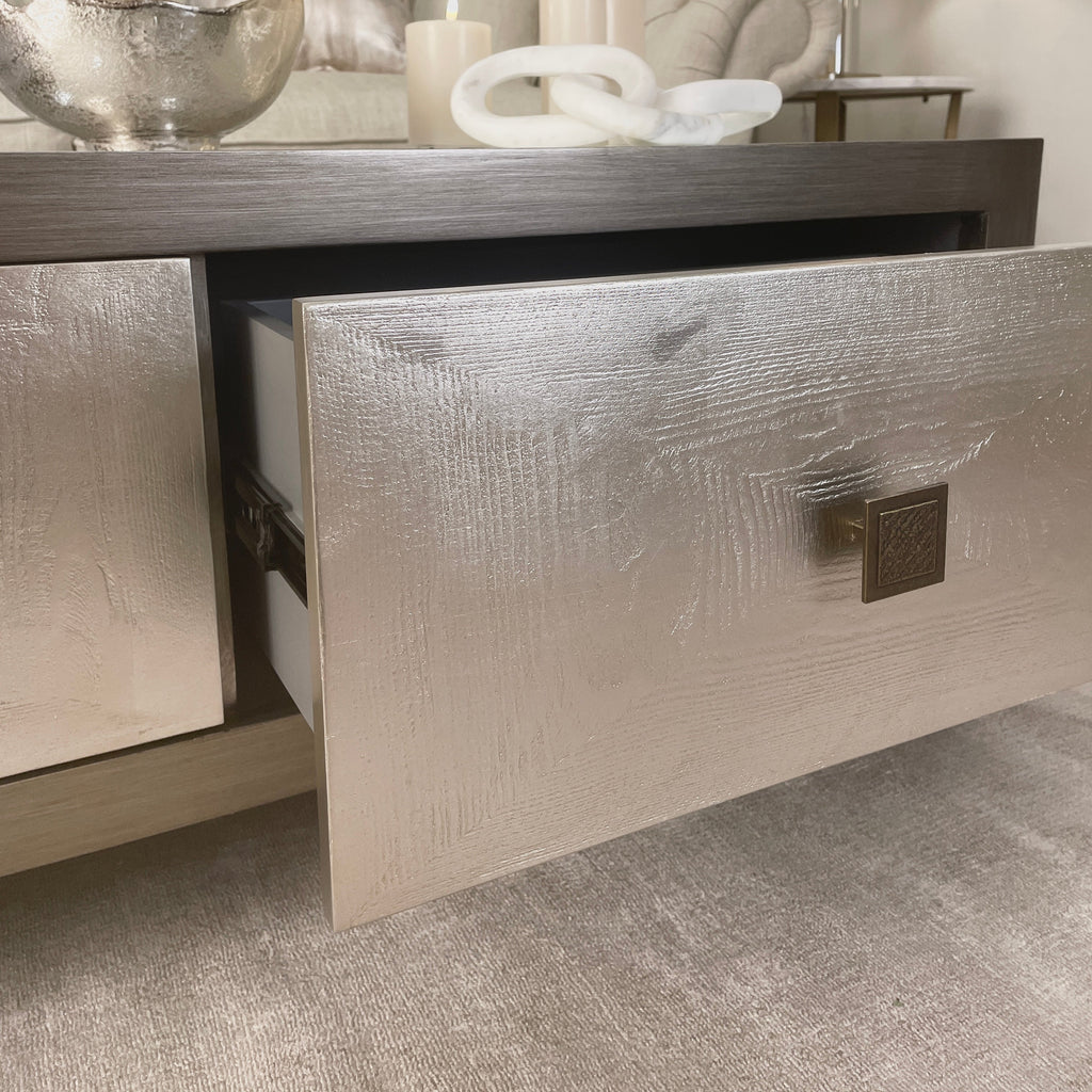 Lockett Premium Silver & Bronze Coffee Table
