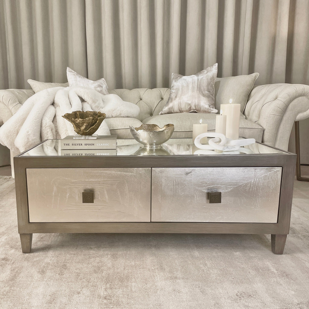 Lockett Premium Silver & Bronze Coffee Table