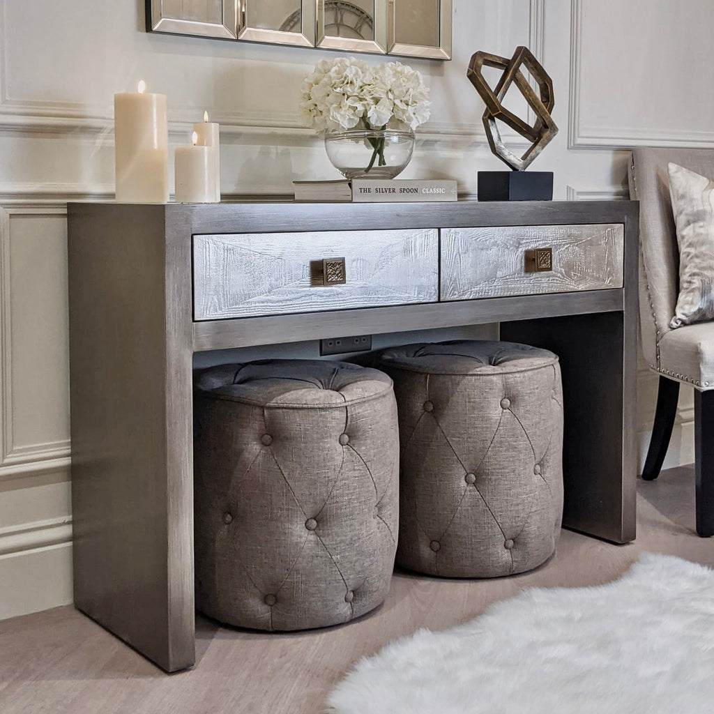 Lockett Premium Silver & Bronze Console Table