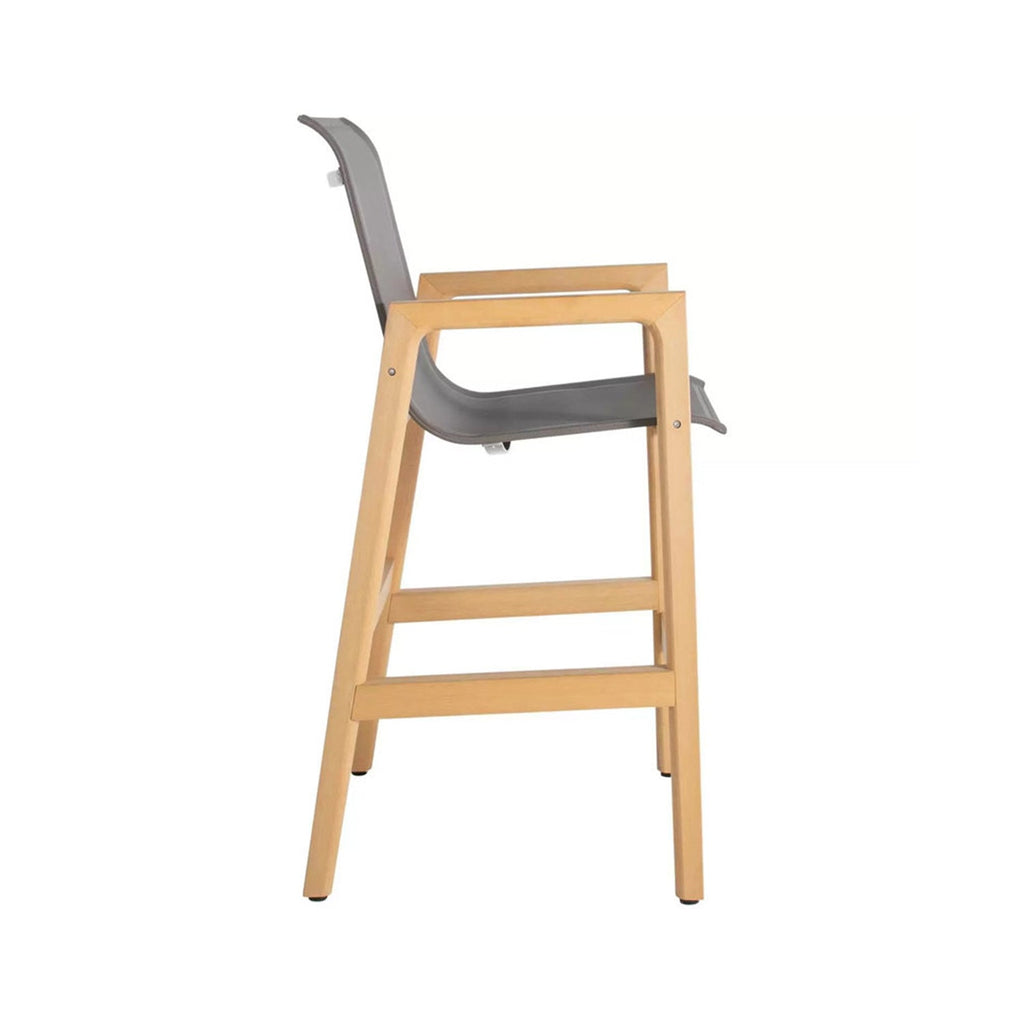 Loic Teak Outdoor Bar Stool