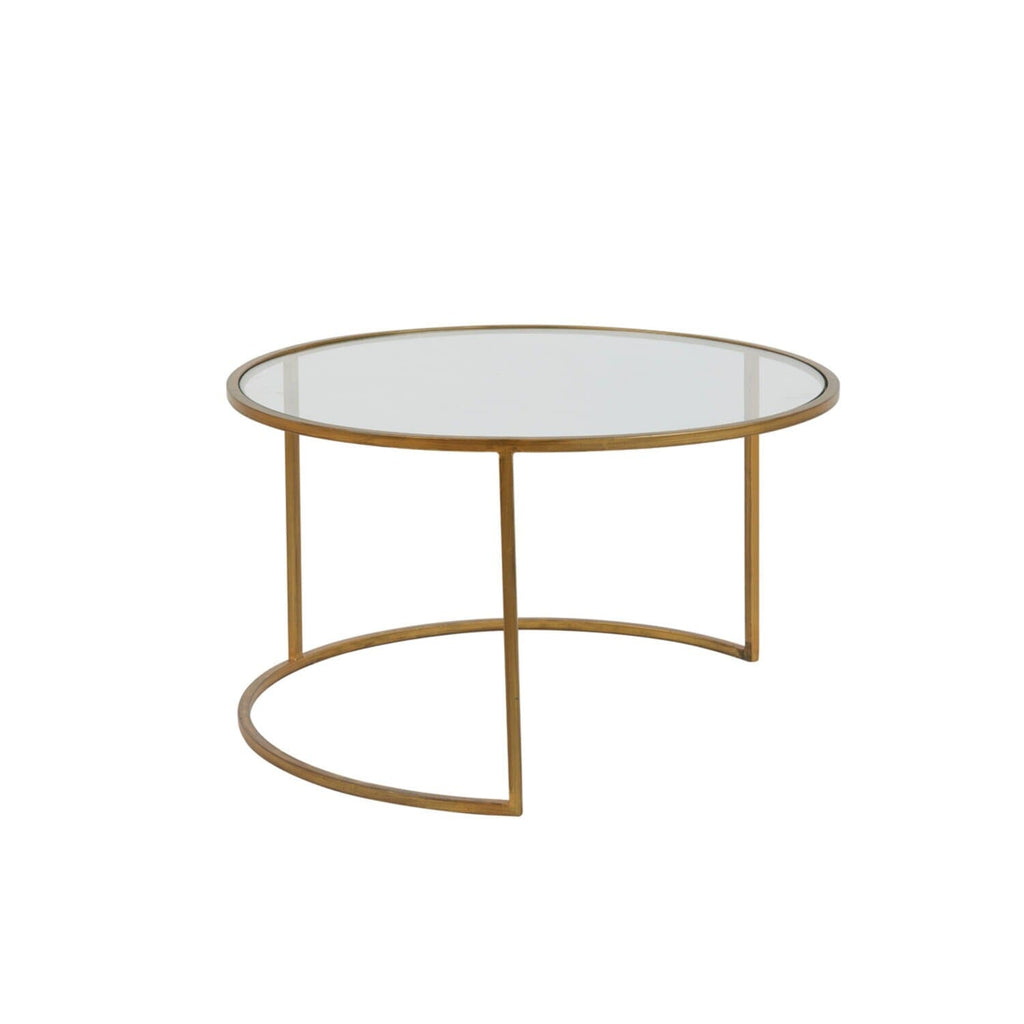 Loire Gold & Glass Nested Coffee Tables - Set of 2