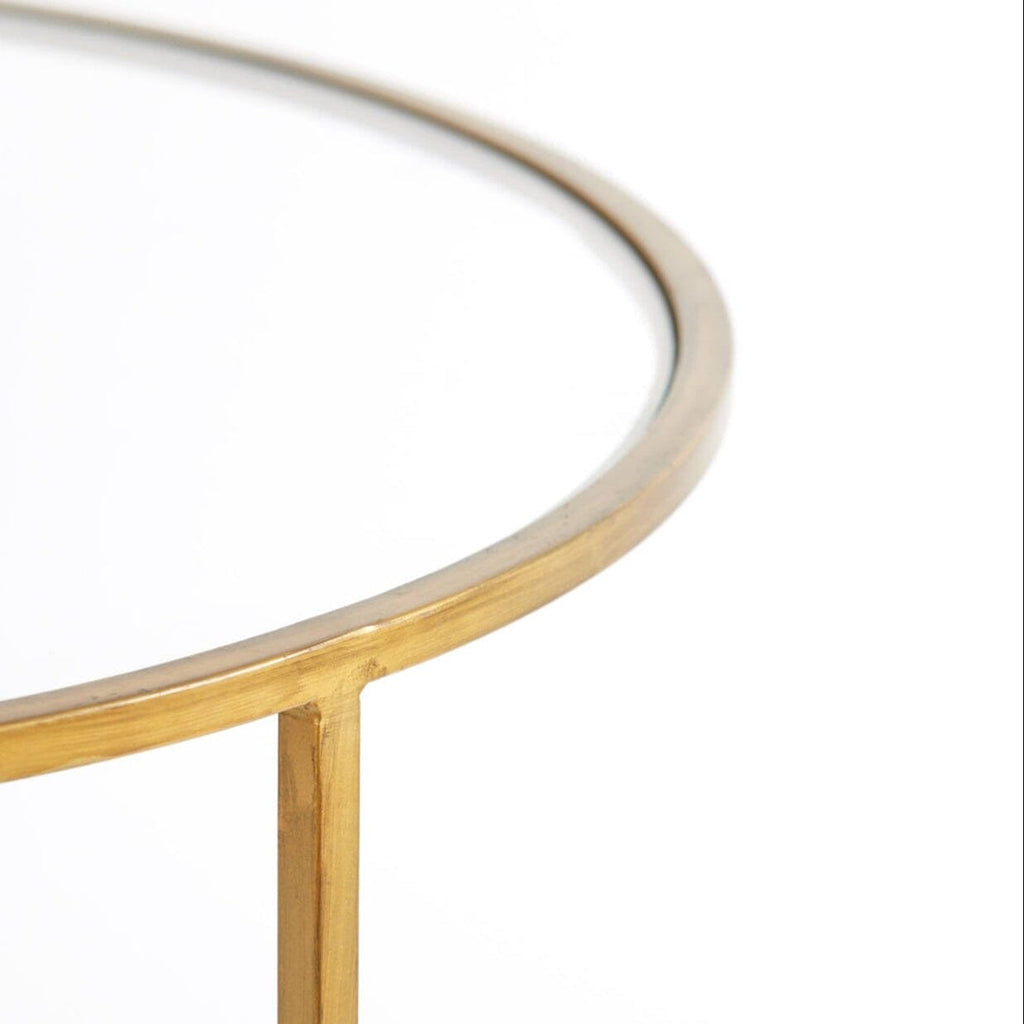 Loire Gold & Glass Nested Coffee Tables - Set of 2