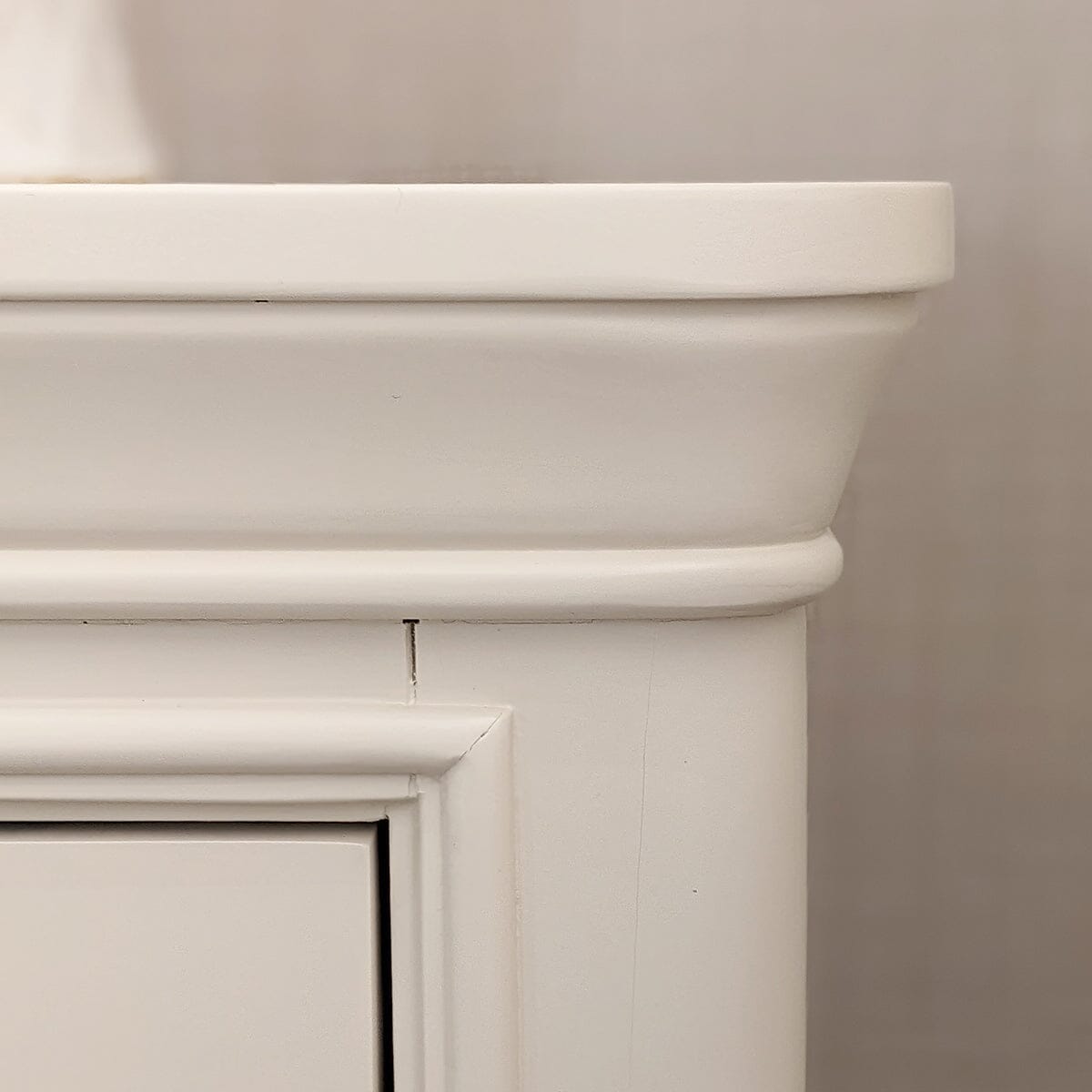Louvre White Wooden 2 Drawer Bedside Table