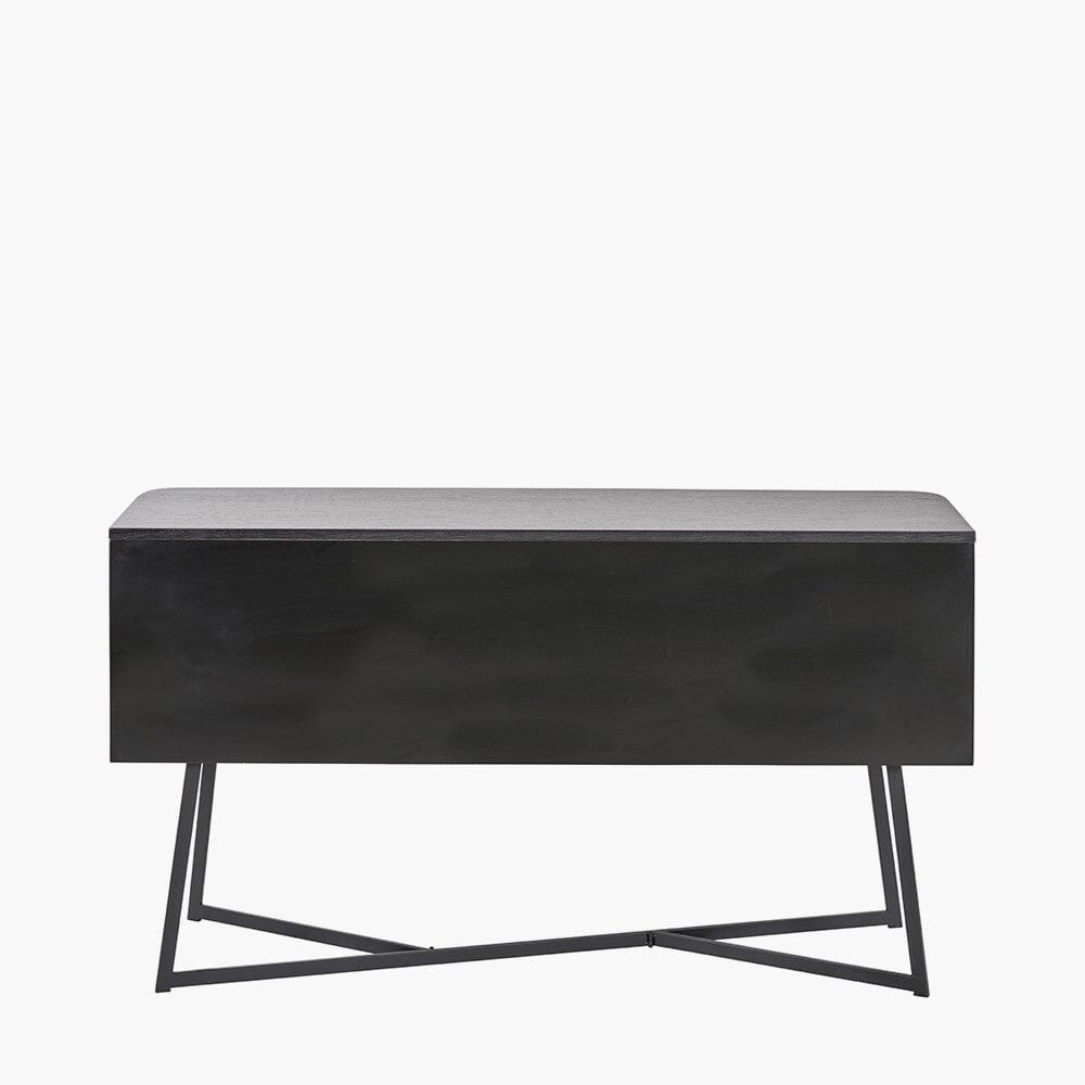 Maeva Black Ash Veneer & Metal 2 Door 2 Drawer Sideboard