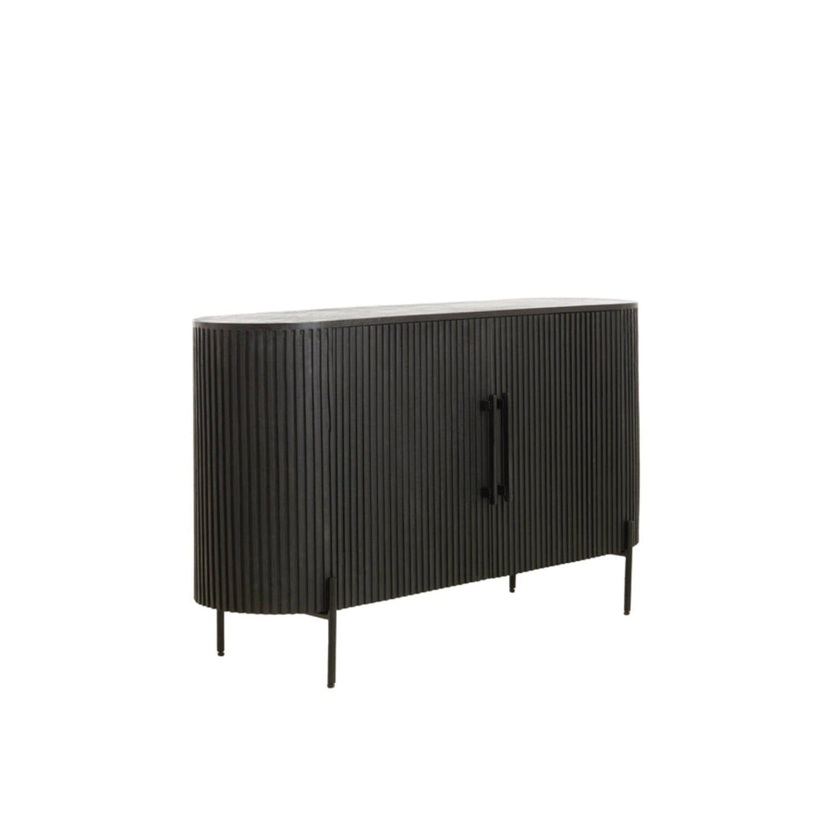 Massia Black Ribbed 2 Door Sideboard