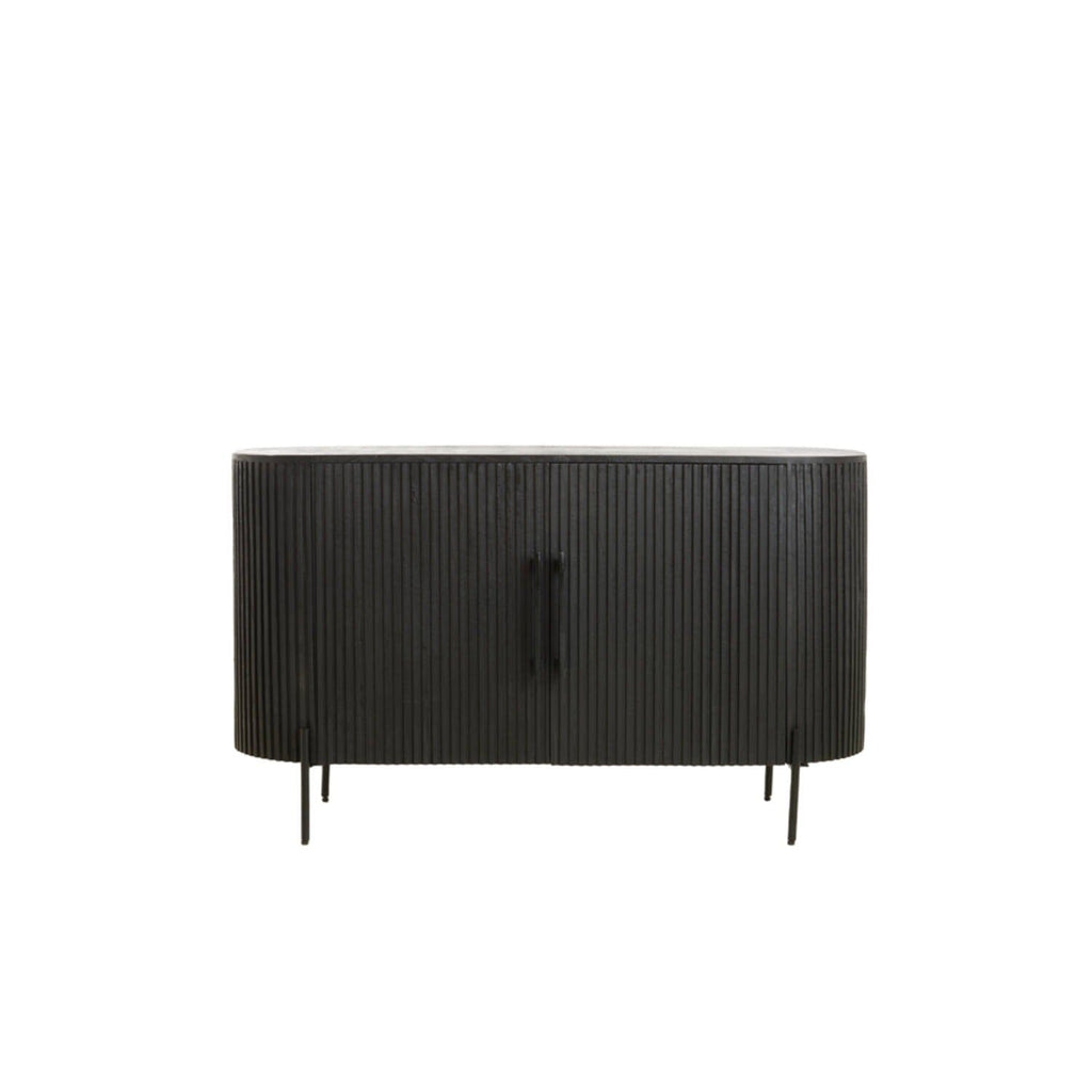 Massia Black Ribbed 2 Door Sideboard