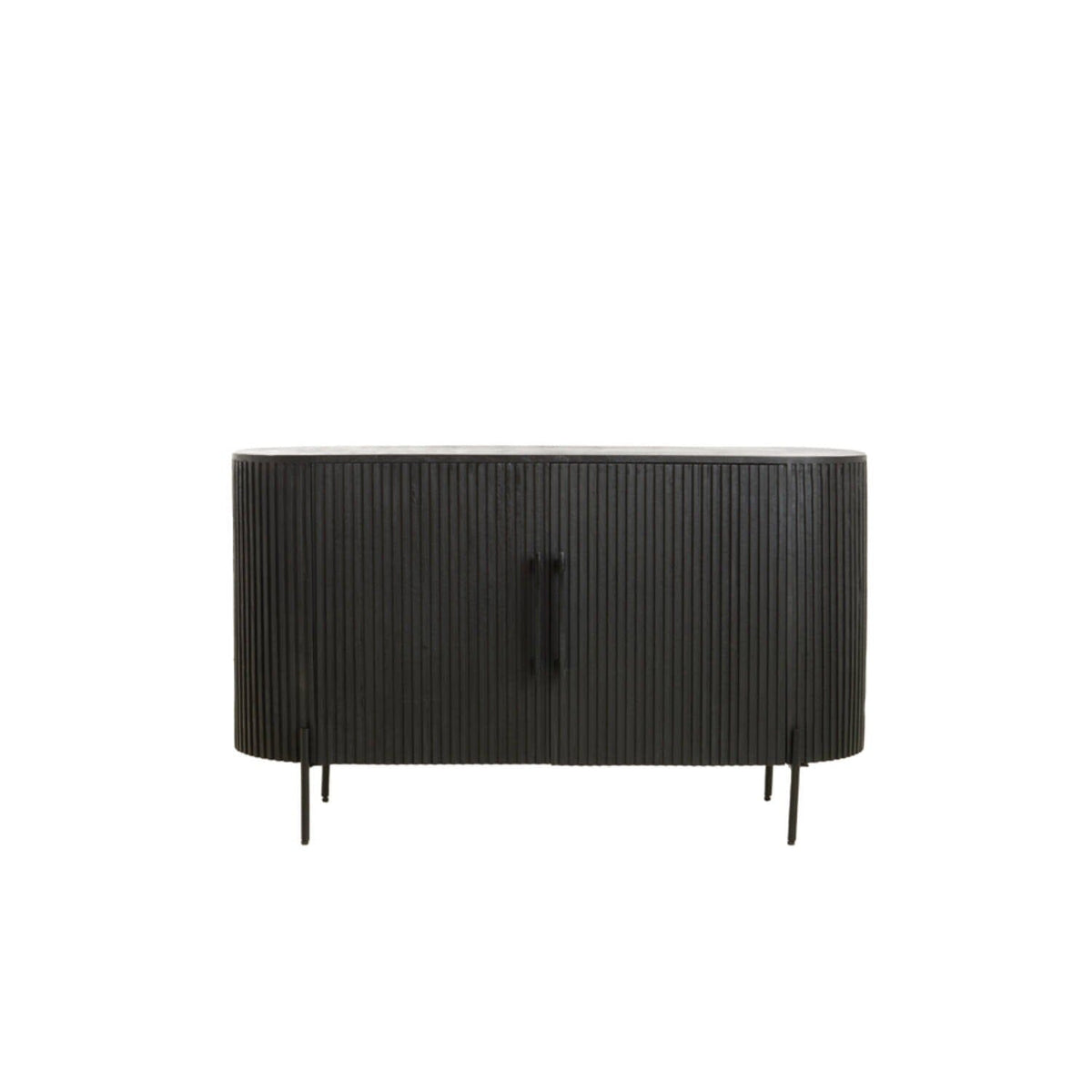 Massia Black Ribbed 2 Door Sideboard
