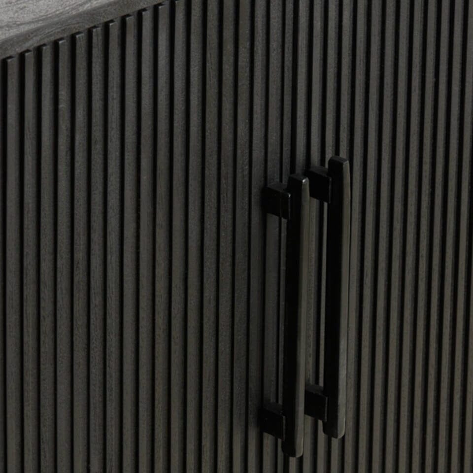 Massia Black Ribbed 2 Door Sideboard