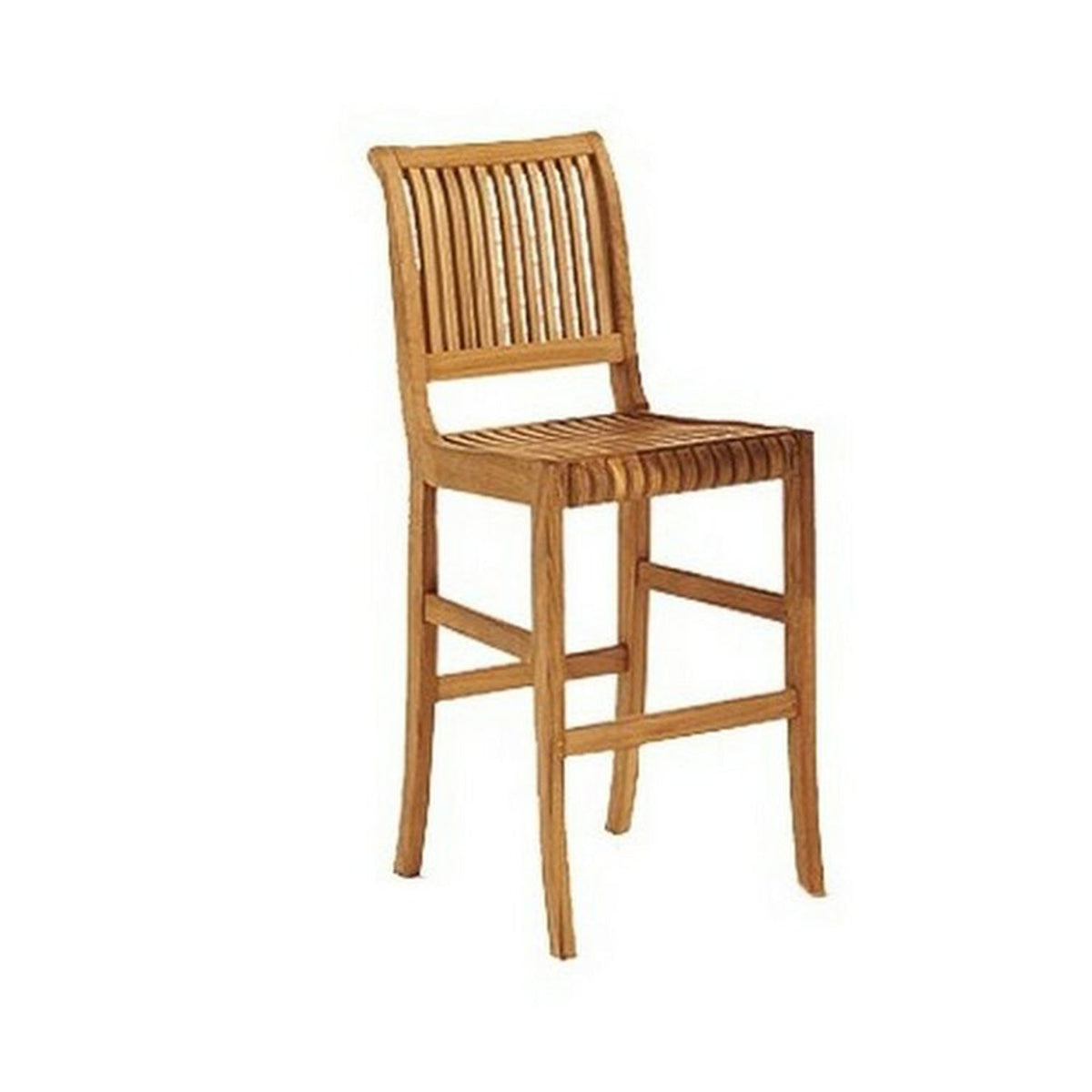 Mathieu Armless Teak Outdoor Bar Stool