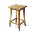 Maurice Backless Teak Outdoor Bar Stool