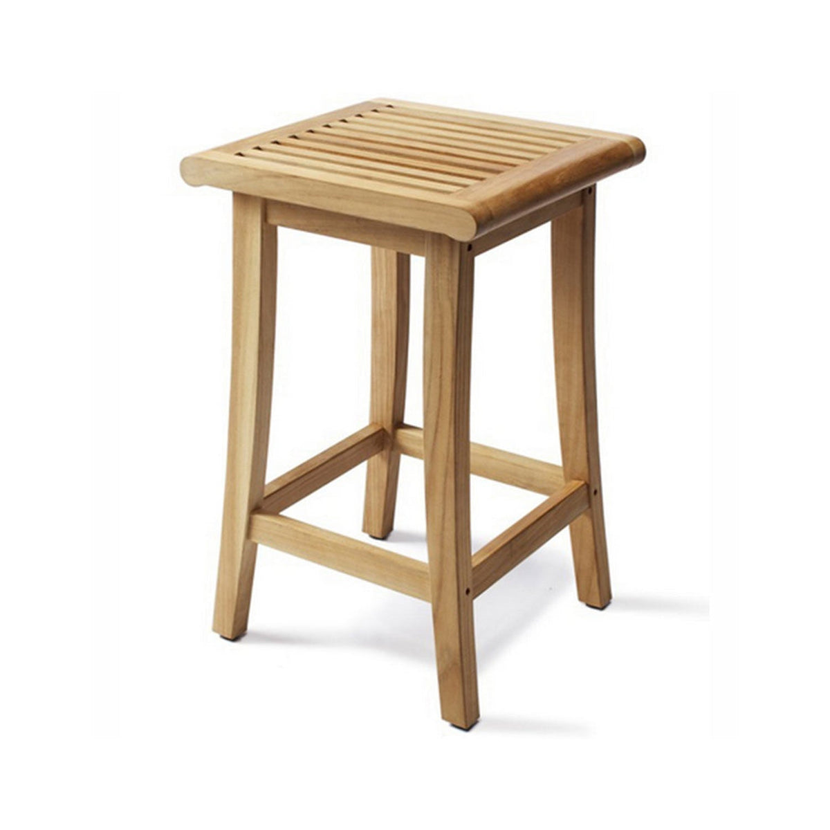 Maurice Backless Teak Outdoor Bar Stool