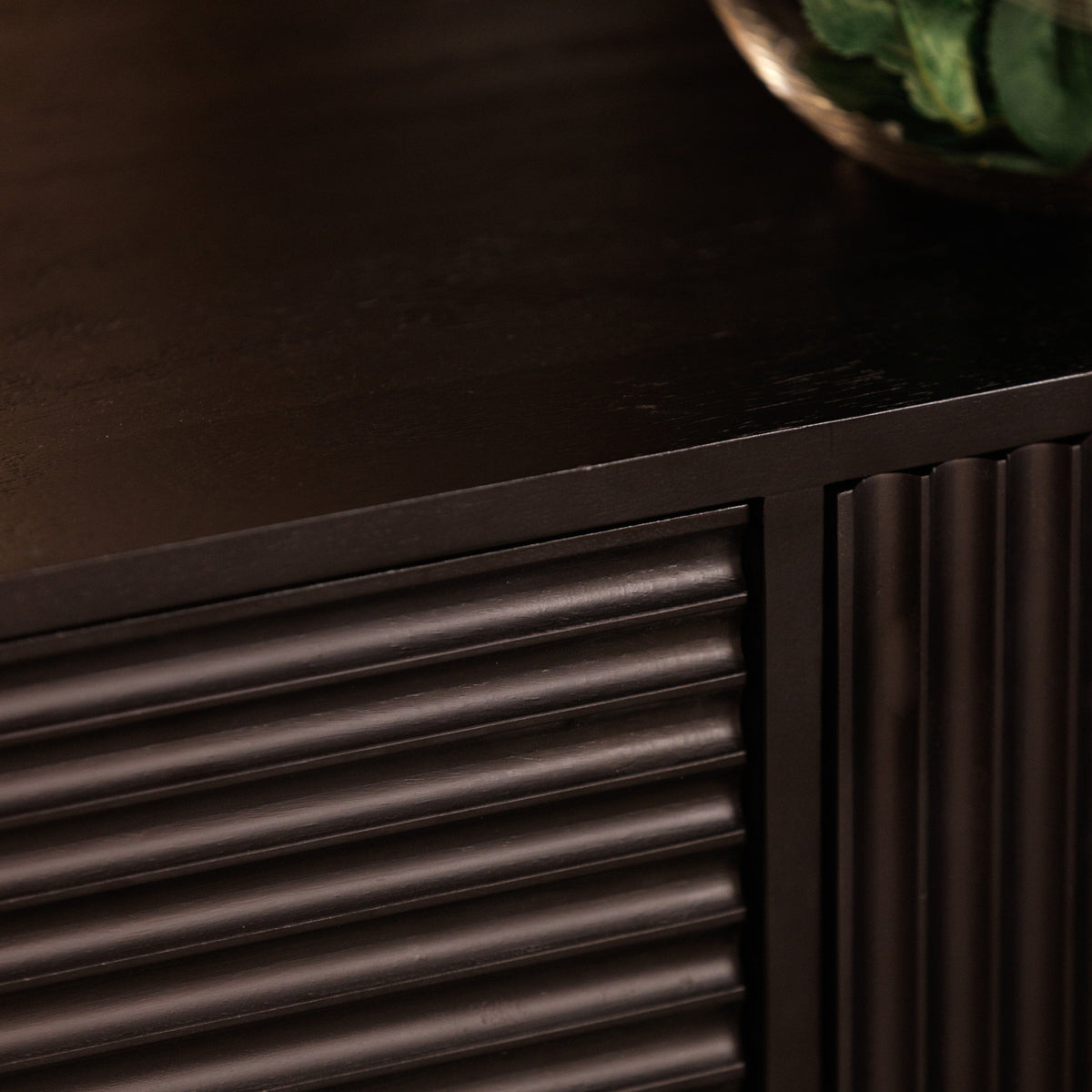 Mayfield Black & Gold Premium Rippled Sideboard