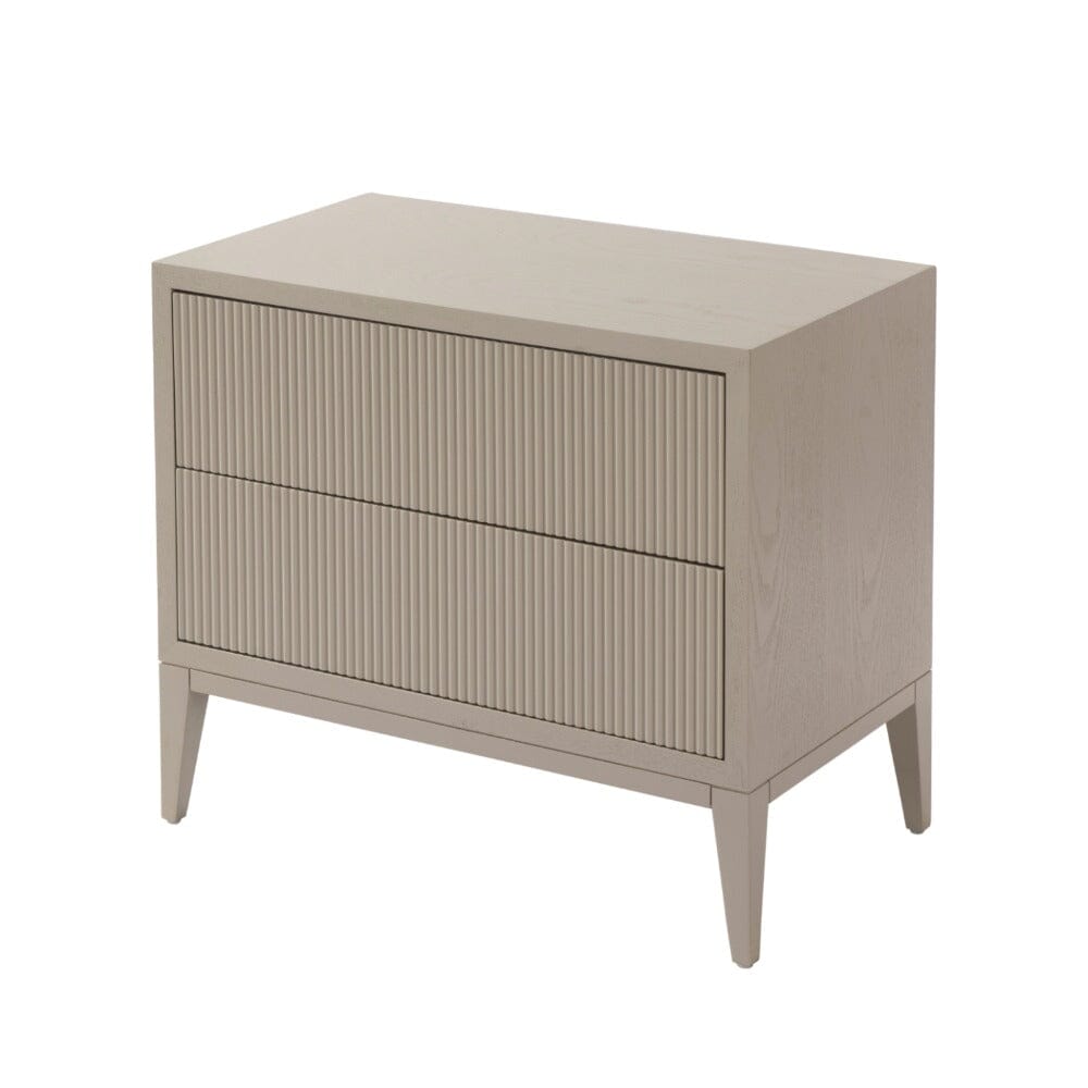 Metropolitan Warm Grey Premium Wide Bedside Table
