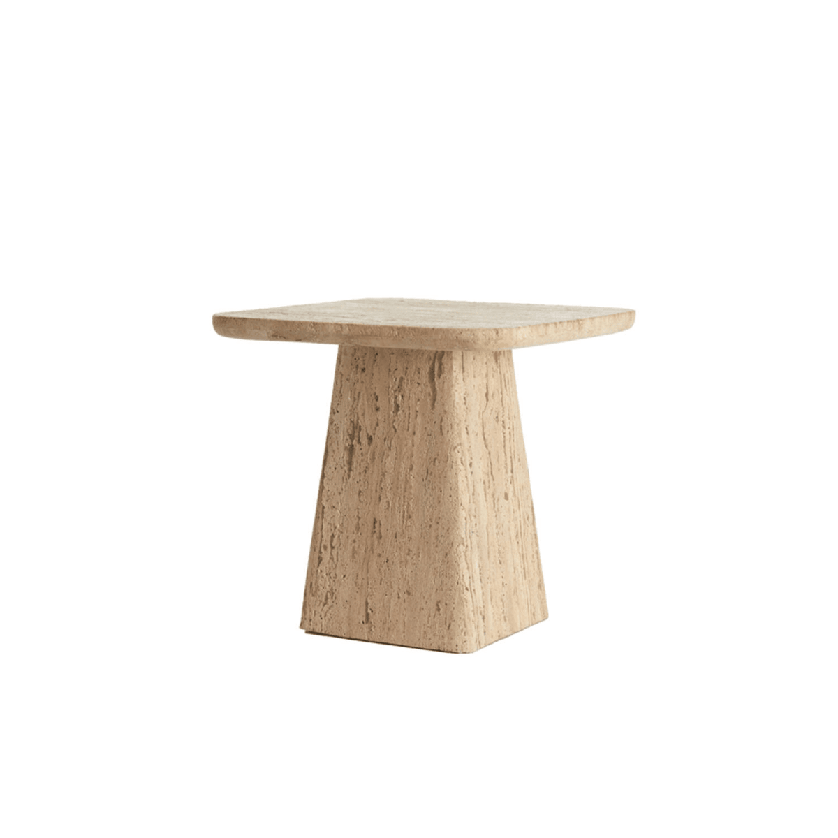 Micah Travertine Square Side Table