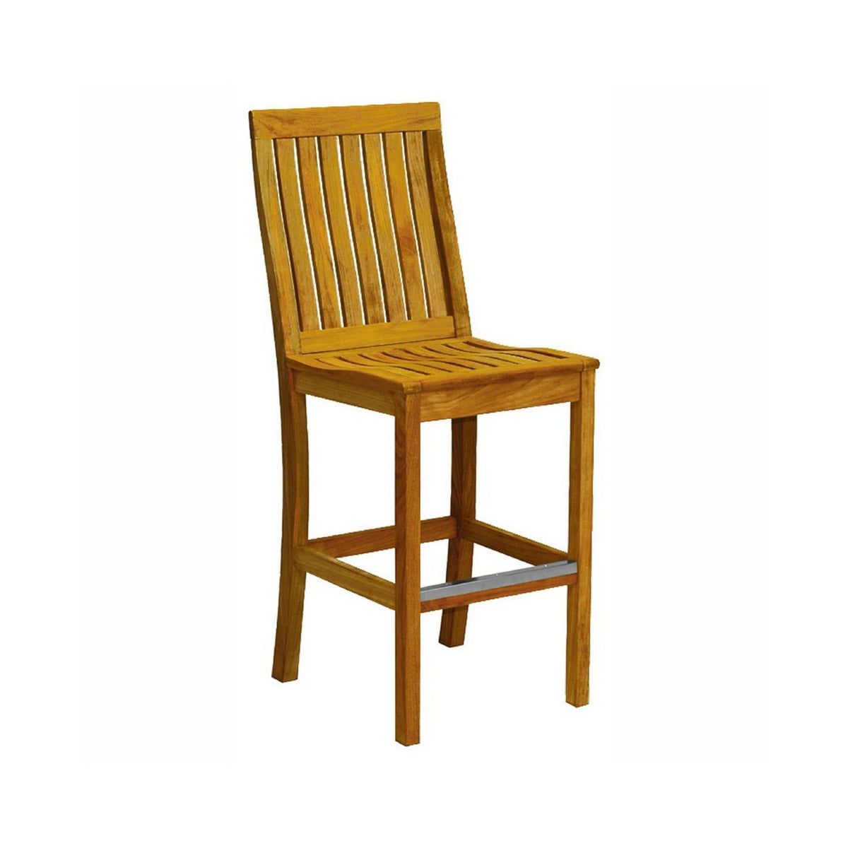 Michel Armless Teak Outdoor Bar Stool