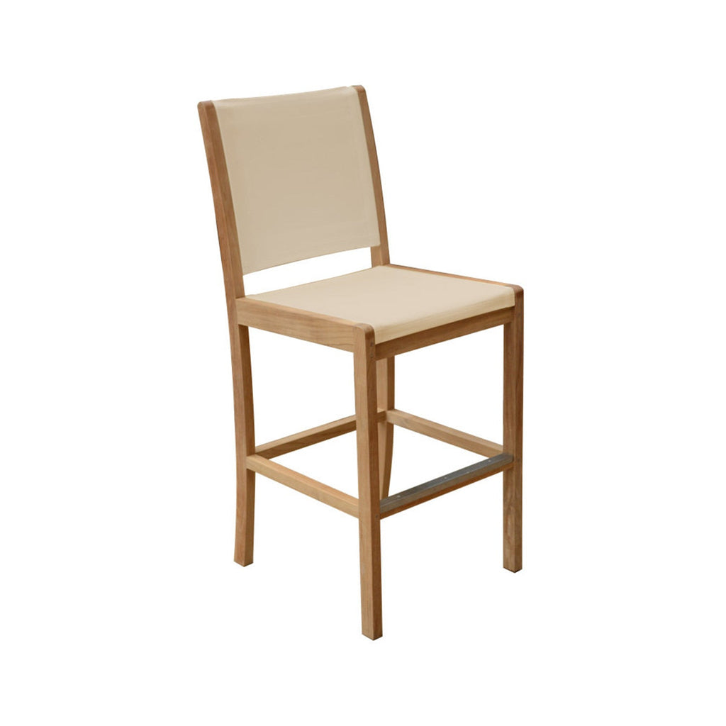 Morgan Armless Teak Outdoor Bar Stool