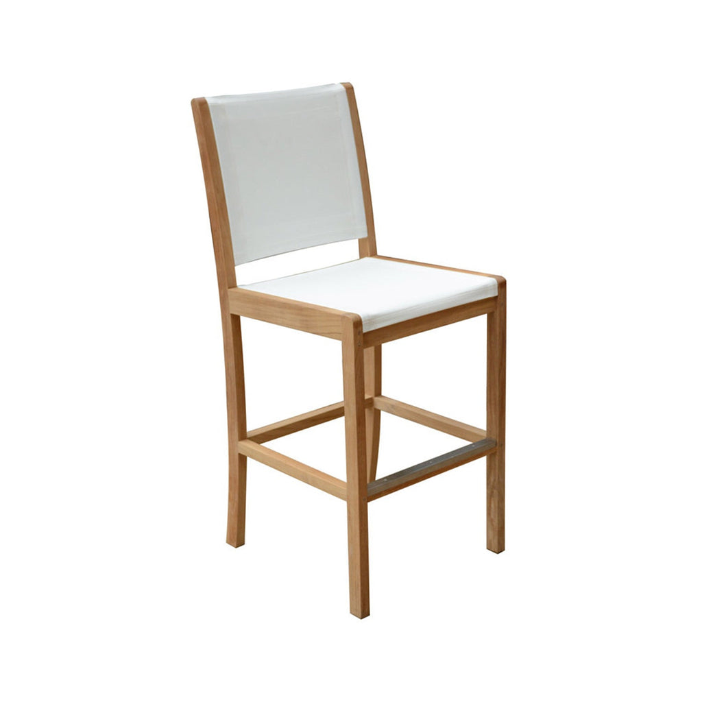 Morgan Armless Teak Outdoor Bar Stool