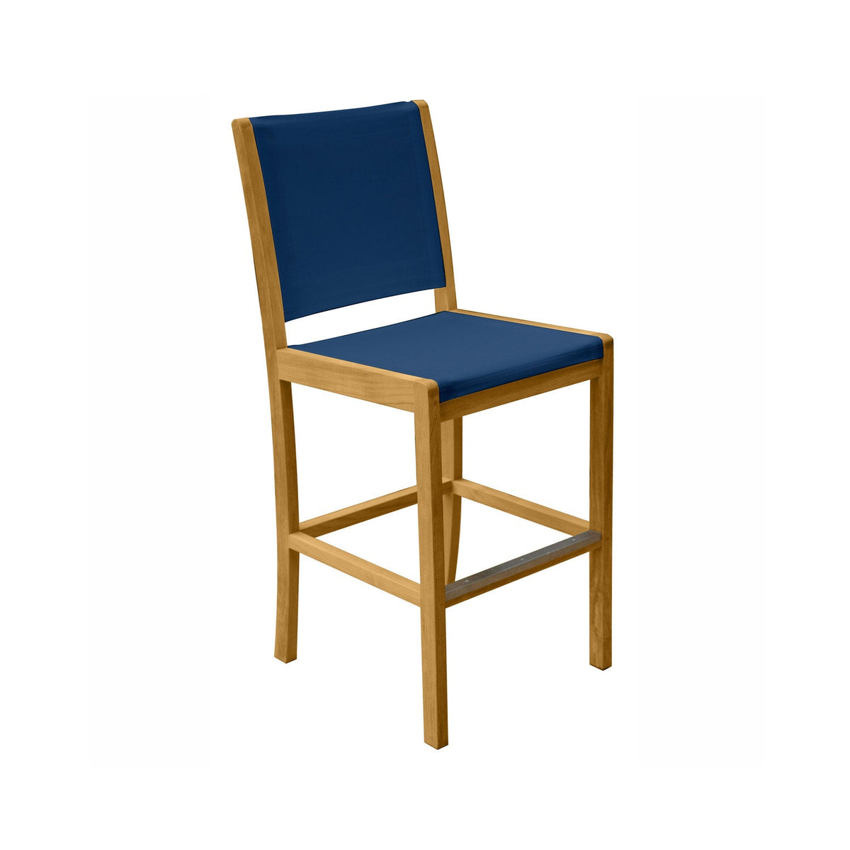 Morgan Armless Teak Outdoor Bar Stool