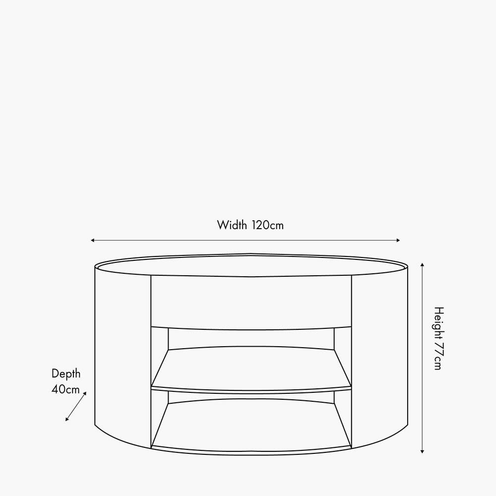 Moxin Travertine Effect 1 Drawer Console Table