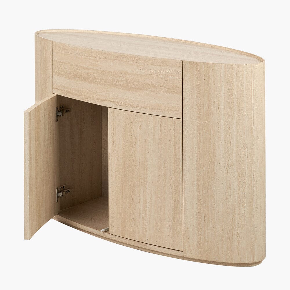 Moxin Travertine Effect 2 Door Sideboard