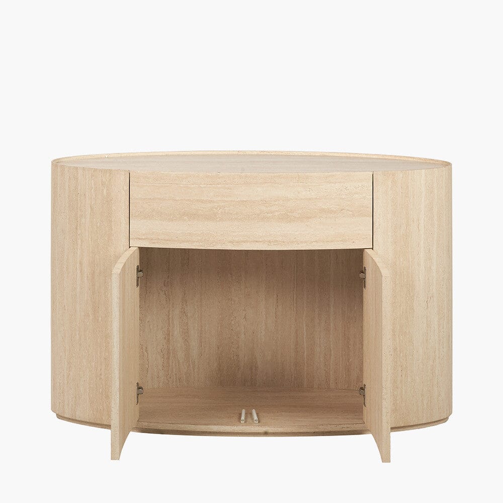 Moxin Travertine Effect 2 Door Sideboard