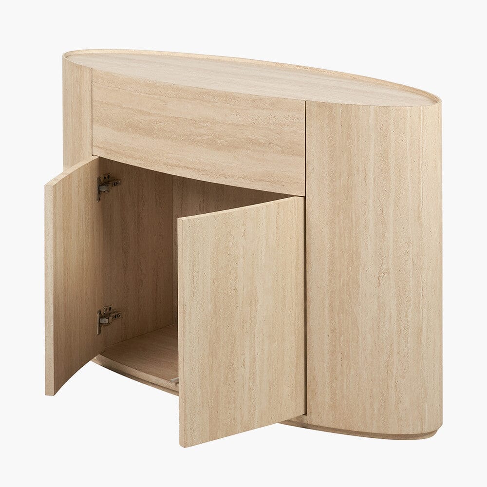 Moxin Travertine Effect 2 Door Sideboard