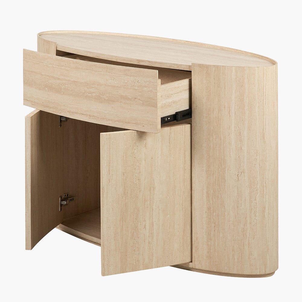 Moxin Travertine Effect 2 Door Sideboard