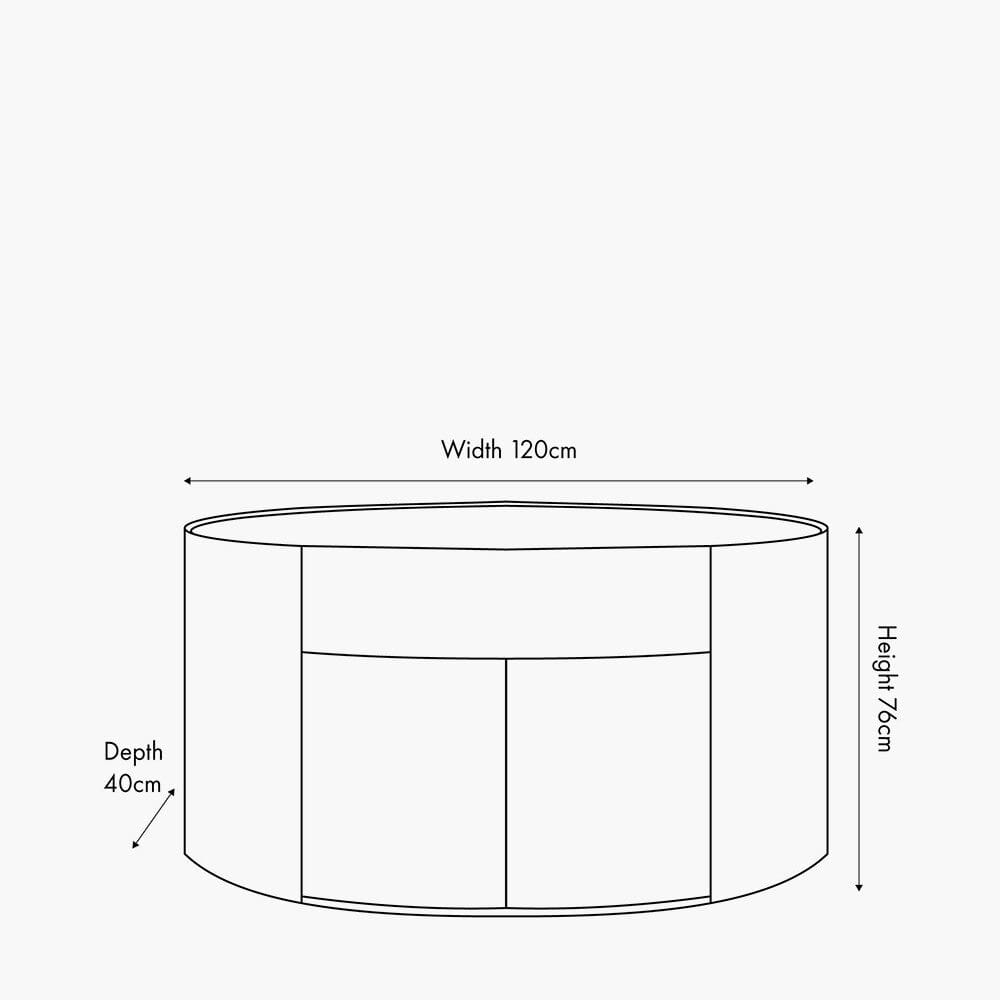 Moxin Travertine Effect 2 Door Sideboard