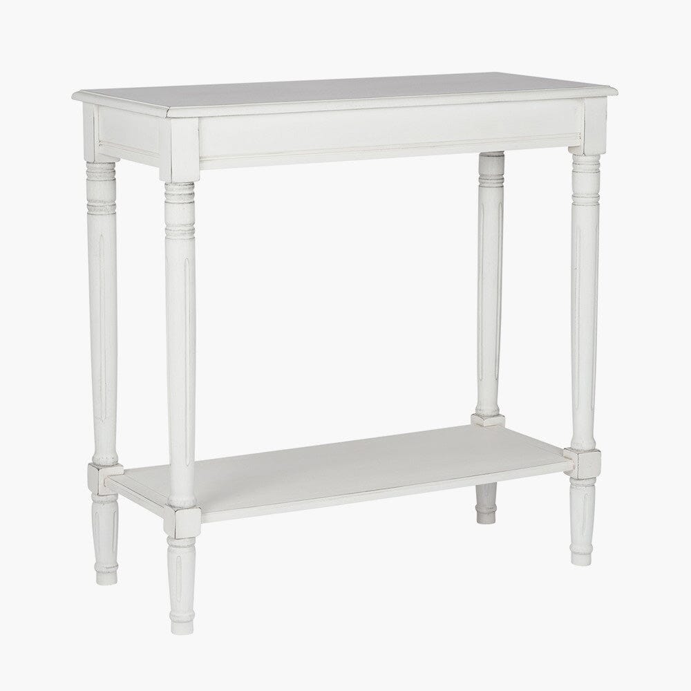 Nia White Wooden Console Table