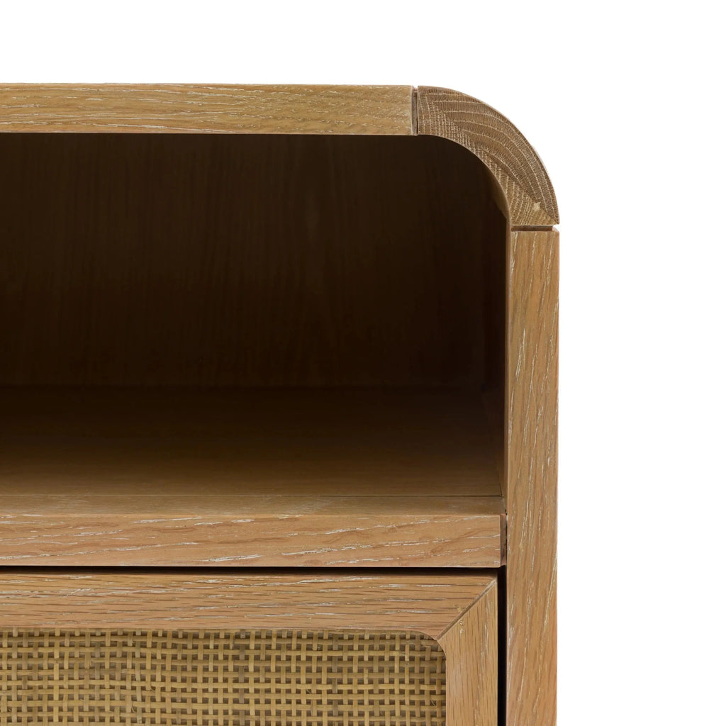 Nook Natural Rattan 1 Drawer Bedside Table