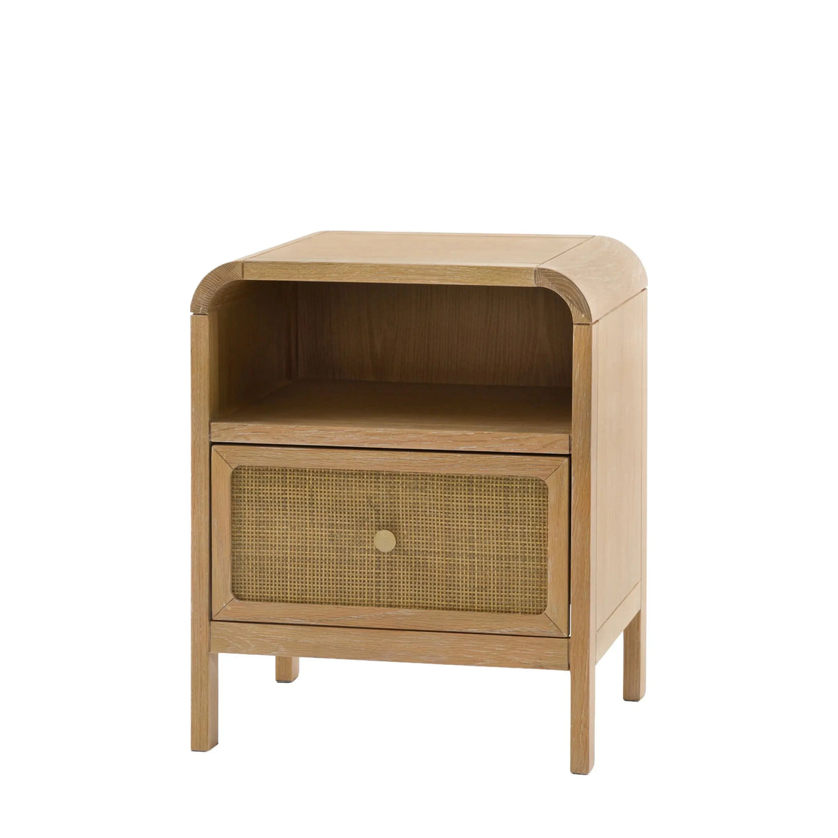Nook Natural Rattan 1 Drawer Bedside Table