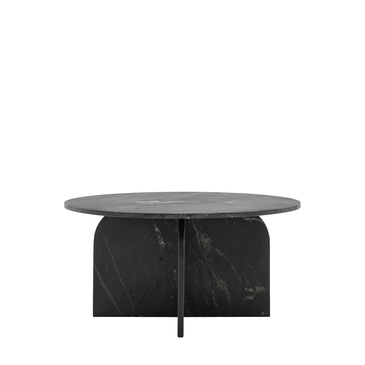 Osaka Black Marble Round Coffee Table