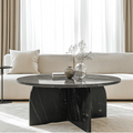 Osaka Black Marble Round Coffee Table