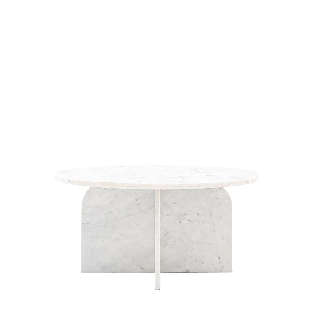 Osaka White Marble Round Coffee Table