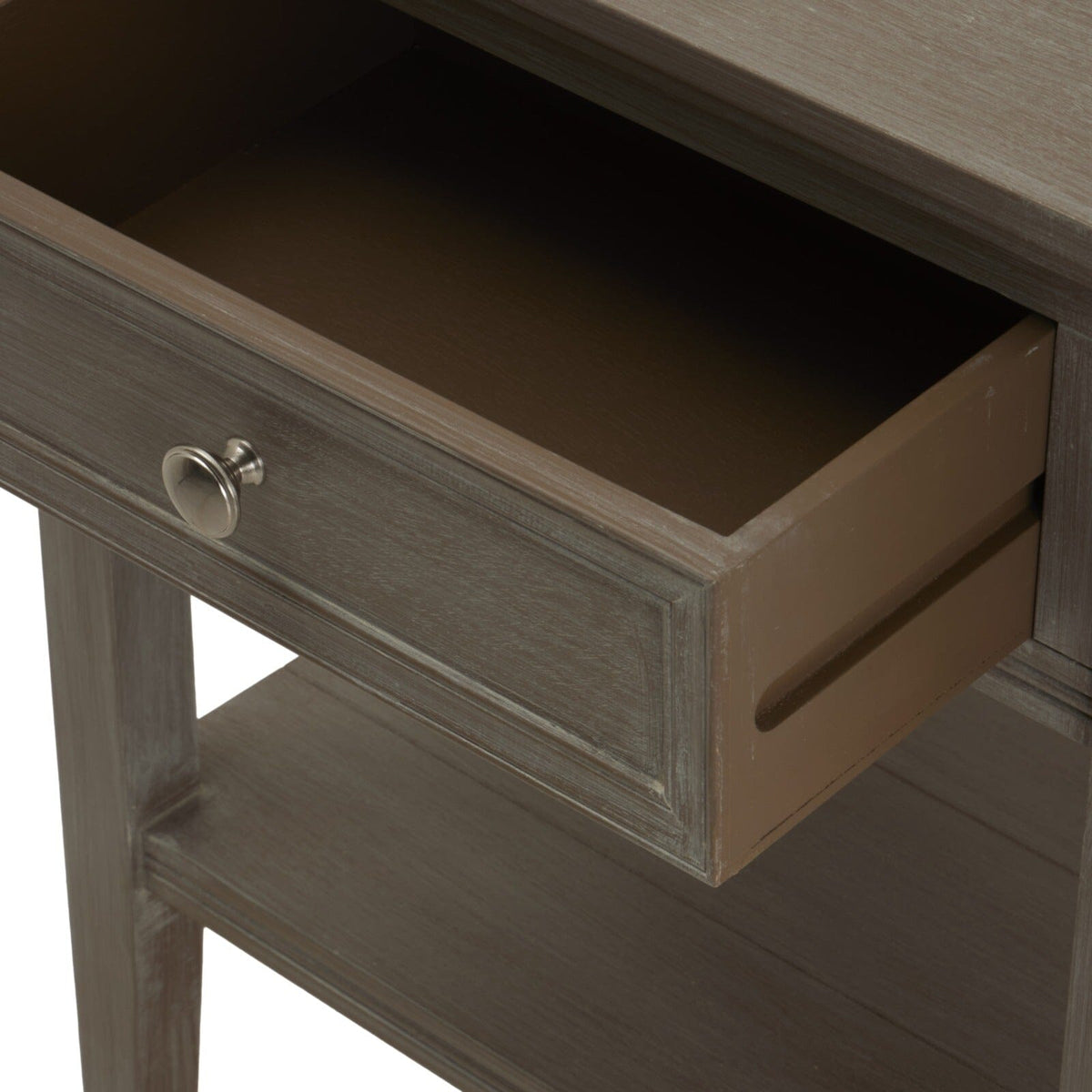 Palma Grey Washed Wood 1 Drawer Side Table