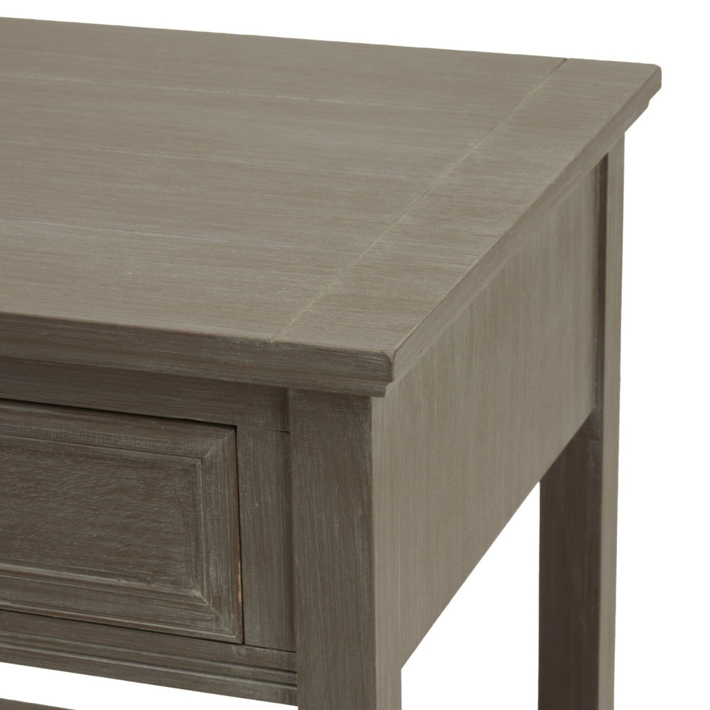 Palma Grey Washed Wood 1 Drawer Side Table