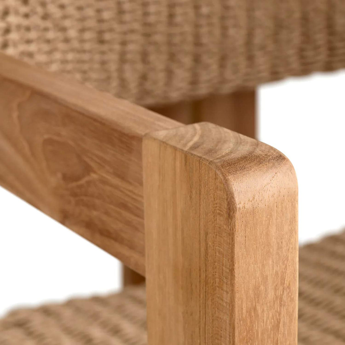 Pamplona Teak Outdoor Dining Chair with Seat and Back Weaving
