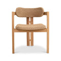 Pamplona Teak Outdoor Dining Chair with Seat and Back Weaving
